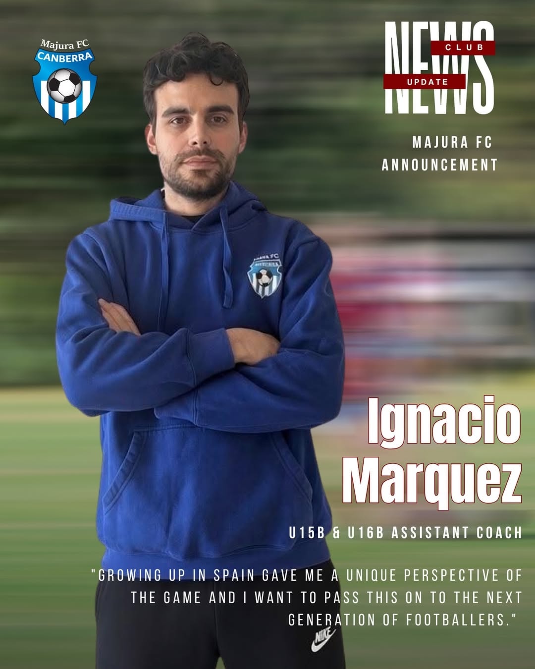 Ignacio Marquez Assisting Both our Majura NPLB u15’s and u16’s for 2027!